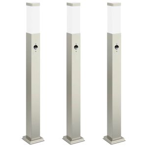 vidaXL &Scaron;viestuvai su jutikliu, 3 vnt., 80 cm, nerūdijantis plienas, IP44