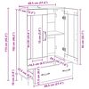 vidaXL Auk&scaron;tas spintelė su stalčių Juodas ąžuolas 69,5 x 31 x 115 cm