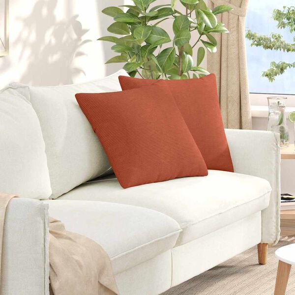 vidaXL Sofa Pagalvės 2 pcs Raudona oranžinė 50 x 50 cm