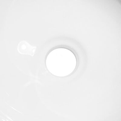 vidaXL Praustuvas, baltos spalvos, 28x28x10cm, keramika