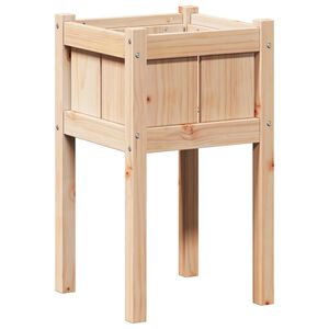 vidaXL Sodo vazonas Gamta 40 x 40 x 70 cm Kietos pu&scaron;ies mediena
