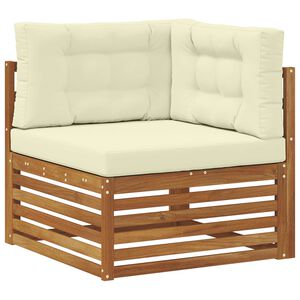 vidaXL Lauko kampinis sofa Kietos akacijos mediena Natūrali
