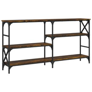 vidaXL Konsolinis staliukas, dūminio ąžuolo, 150x29x76,5cm, mediena