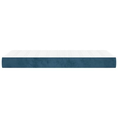 vidaXL Spyruoklinis čiužinys, tamsiai mėlynas, 90x200x20 cm, aksomas