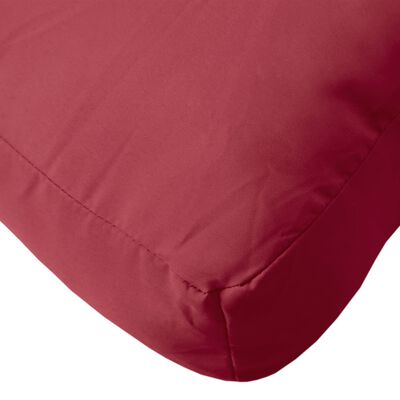 vidaXL Paletės pagalvėlė, raudonojo vyno spalvos, 60x60x12cm, audinys