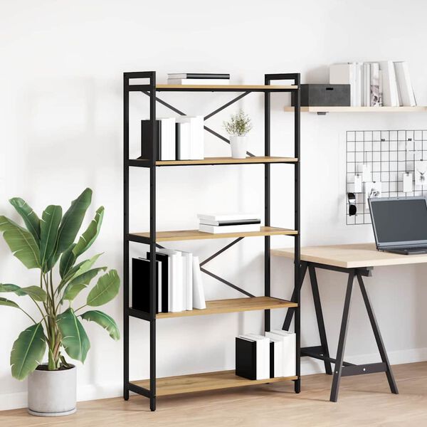 vidaXL Knygų lentyna Amatininkų ąžuolas 80 x 30 x 155 cm