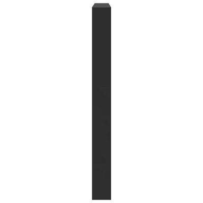 vidaXL Batų spintelė su veidrodžiu, 5 aukštų, juoda, 63x17x169,5cm