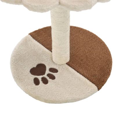 vidaXL Draskyklė katėms su stovu iš sizalio, 40cm, smėlio ir rudos sp.
