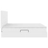 vidaXL Lova su daiktų laikymo vieta ir LED &Scaron;vari balta 160 x 200 cm