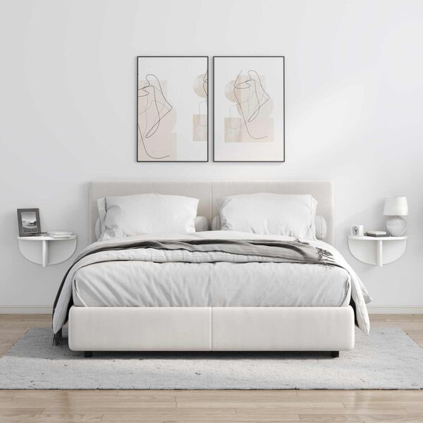 vidaXL Sieninė lentyna Balta 38 x 19 x 19 cm Apdirbta mediena