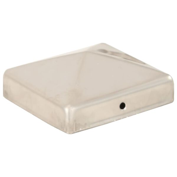 vidaXL Tvoros stulpų dangteliai, 6vnt., 81x81mm, nerūdijantis plienas