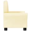 vidaXL Vaikiška sofa, baltos spalvos, dirbtinė oda