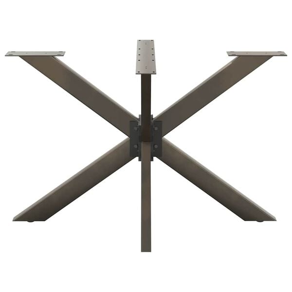 vidaXL Valgomojo stalo koja, voro formos, juoda, 120x68x(72-73) cm, plienas