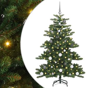 vidaXL Dirbtinė Sulankstoma Kalėdų Eglutė Žalia 150 cm PVC ir Plienas