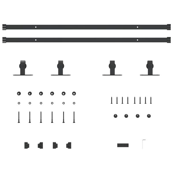 vidaXL stumdomų spintelių durų komplektas 183 cm anglinis plienas