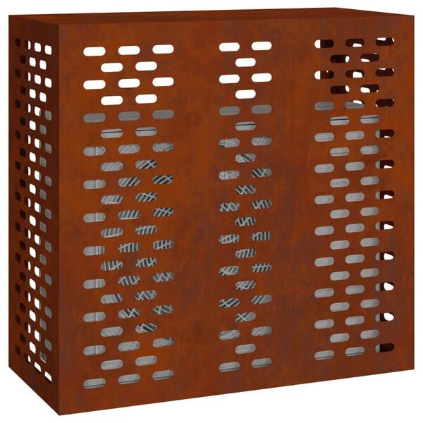 vidaXL Kondicionierių uždangalas Rūdijanti 110 x 50 x 105 cm