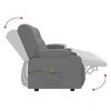 vidaXL Keturvietis atlošiamas masažinis krėslas, pilkas, dirbtinė oda