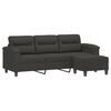 vidaXL Trivietė sofa su pakoja, tamsiai pilka, 180cm, audinys