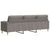 vidaXL Trivietė sofa su pagalvėlėmis, taupe spalvos, 210cm, audinys