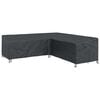 vidaXL Baldų uždangalas 270 x 270 x 80 cm 210D Oksfordo audinys Juodas