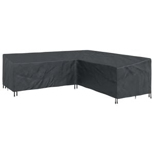 vidaXL Baldų uždangalas 270 x 270 x 80 cm 210D Oksfordo audinys Juodas