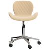 vidaXL Pasukamos valgomojo kėdės, 6vnt., kreminės spalvos, aksomas