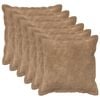 vidaXL Pagalvėlė 6 vnt. HOUTEN Taupe 30 x 30 cm Mikropluo&scaron;to flisas