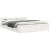 vidaXL Lovos rėmas, baltos spalvos, 160x200 cm, medienos masyvas