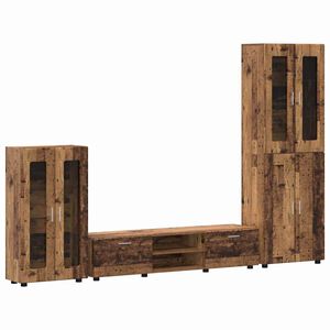 vidaXL TV spintelių komplektas su stalčių FLORIN 3 pcs Senas medis