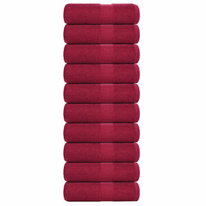 vidaXL Rank&scaron;luosčiai, FROGN, 10 vnt., bordo spalvos, 30x30 cm, 360 g/m&sup2;