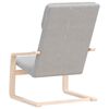 vidaXL Poilsio kėdė, šviesiai pilkos spalvos, audinys