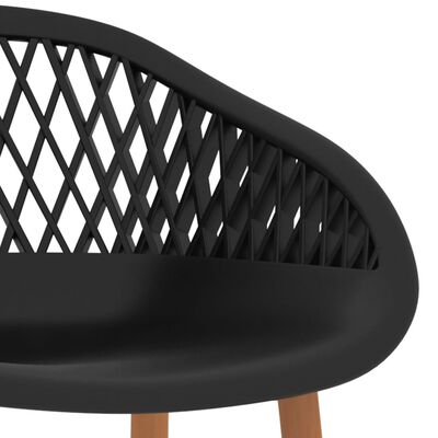 vidaXL Baro kėdės, 2vnt., juodos spalvos