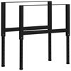 vidaXL Darbastalio rėmai, 2vnt., juodi, 85x(69-95,5)cm, metalas