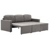 vidaXL Trivietė modulinė sofa-lova, taupe spalvos, audinys