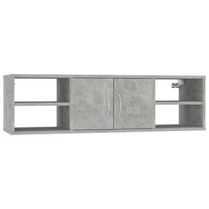 vidaXL Sieninė lentyna, betono pilka, 102x30x29cm, apdirbta mediena