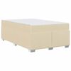 vidaXL Lovos rėmas su čiužiniu Kreminė 120 x 190 cm audinys