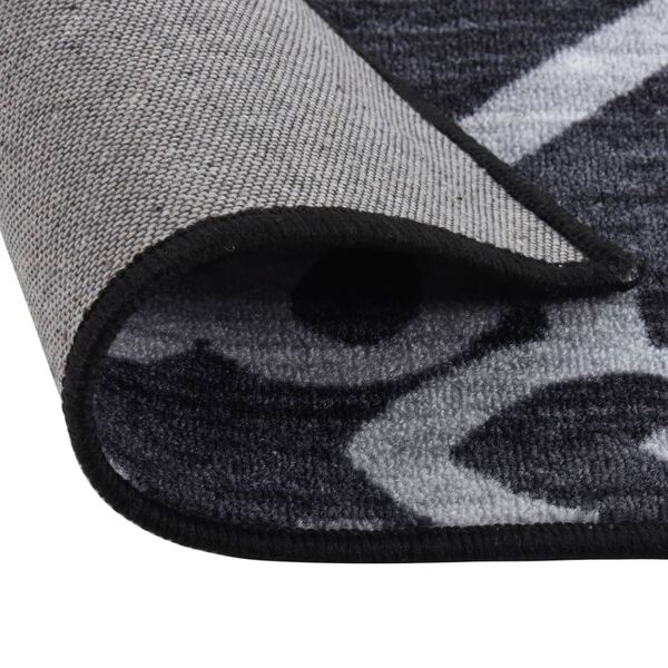 vidaXL Kilimas-takelis, juodos spalvos, 80x100cm