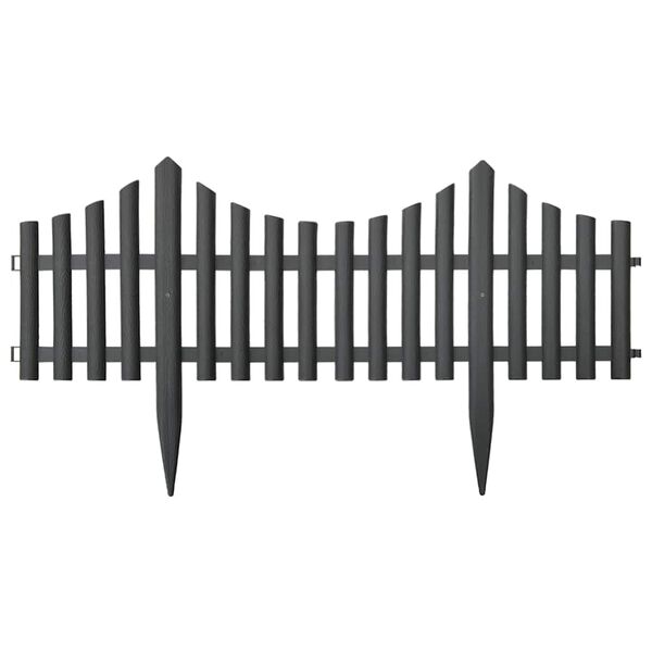 vidaXL Vejos pertvaros, 17vnt., antracito spalvos, 10m, PP