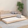 vidaXL Lovos rėmas be čiužinio, 90x190cm, pu&scaron;ies medienos masyvas