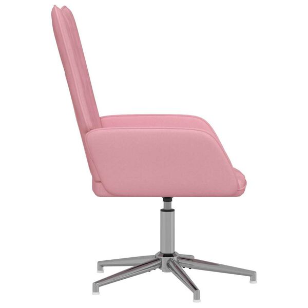 vidaXL Poilsio kėdė, rožinės spalvos, aksomas