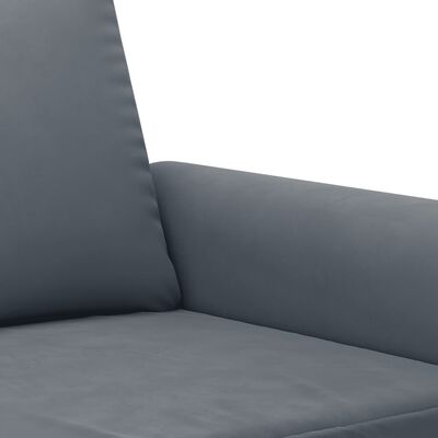 vidaXL Sofos komplektas su pagalvėlėmis, 2 dalių, pilkas, aksomas