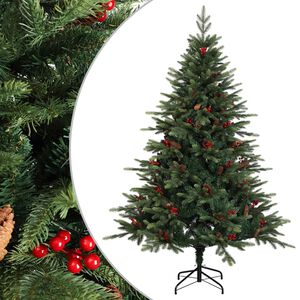 vidaXL Dirbtinė Sulankstoma Kalėdų Eglutė 120 cm PVC ir metalas Žalia