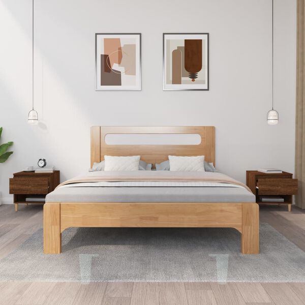 vidaXL Naktiniai staliukai, 2vnt., rudi ąžuolo, 50x46x50cm, mediena