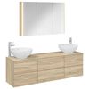 vidaXL Vonios baldų rinkinys 4 pcs Sonoma ąžuolas