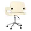 vidaXL Pasukama valgomojo kėdė, kreminės spalvos, dirbtinė oda
