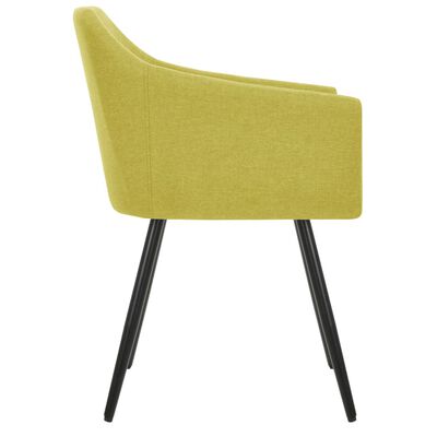 vidaXL Valgomojo kėdės, 4vnt., žalios spalvos, audinys (2x323098)