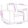 vidaXL Sofa 120cm 2 pcs Mėlyna Metalas