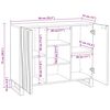 vidaXL &Scaron;oninė spintelė Balta 90 x 33 x 75 cm mango medienos masyvas