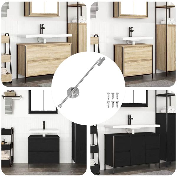 vidaXL Trūkčiojimo svirtis 12 pcs Sidabro 190 mm Geležis