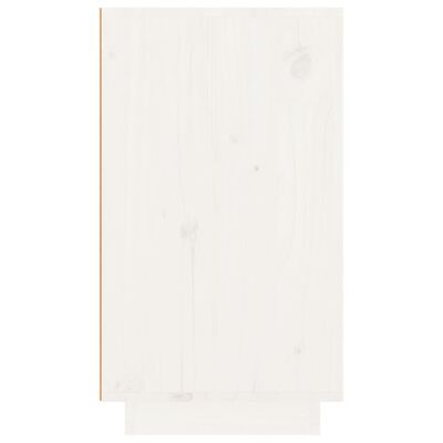 vidaXL Vyno spintelė, balta, 23x34x61cm, pušies medienos masyvas
